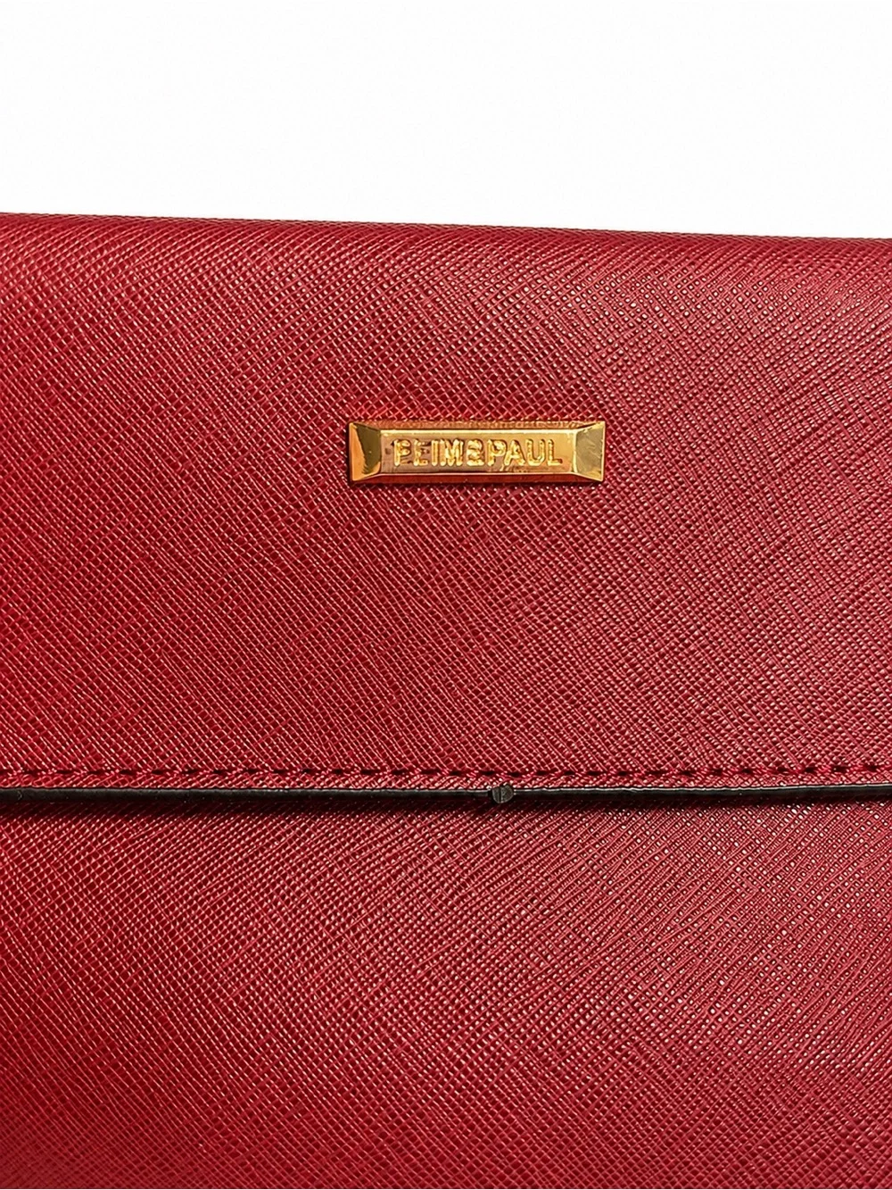 Elim & Paul Burgundy Textured Wristlet Clutch Wallet